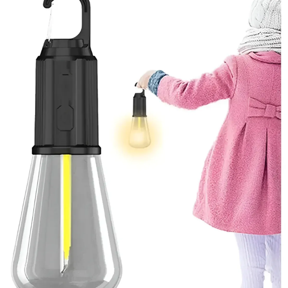 IRM - Lámpara Camping Foco Led Recargable Usb Portátil Negro