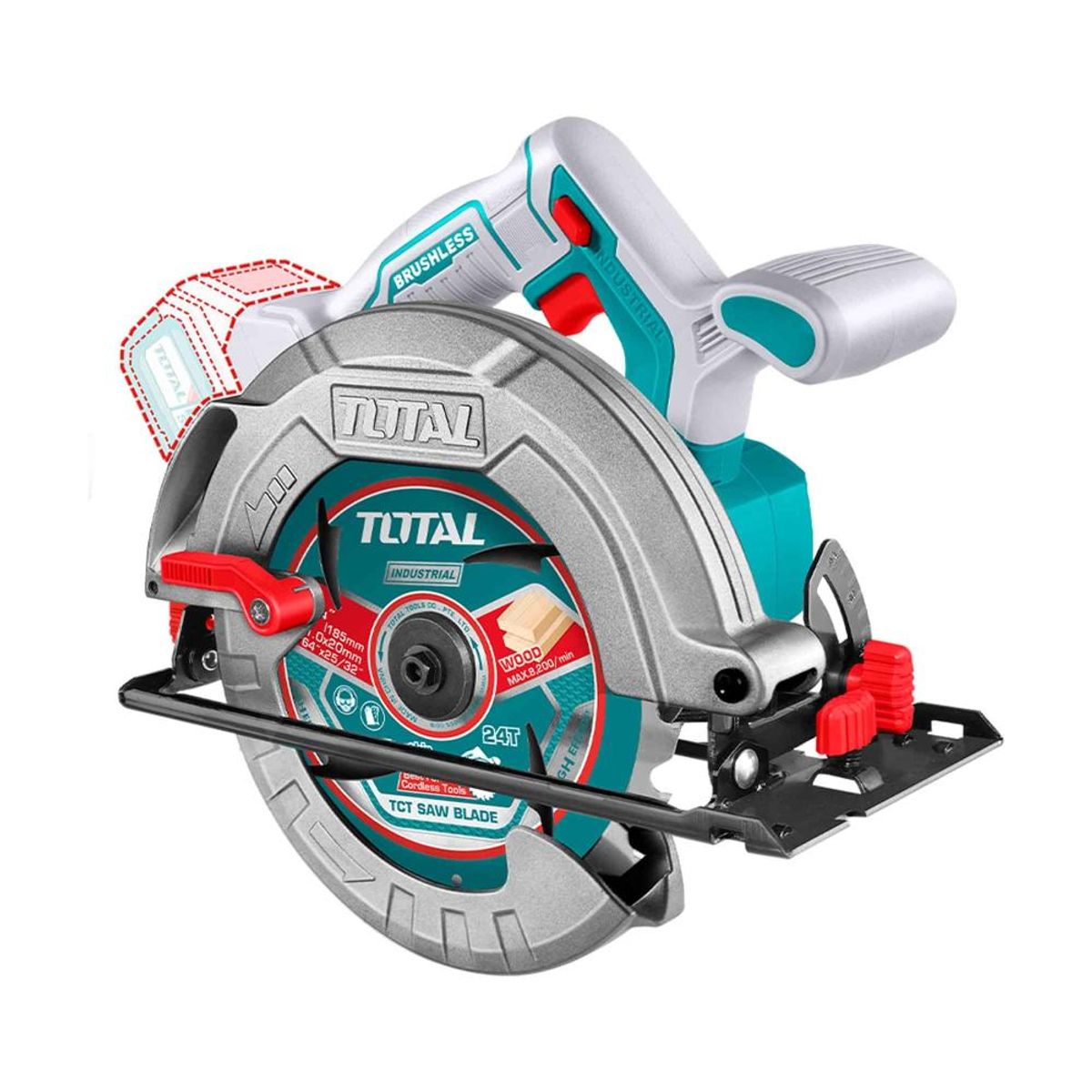 TOTAL TOOLS - COMBO TOTAL 20V TAL PERC+SIERRA CIRC+LIJ+2B 4A+C
