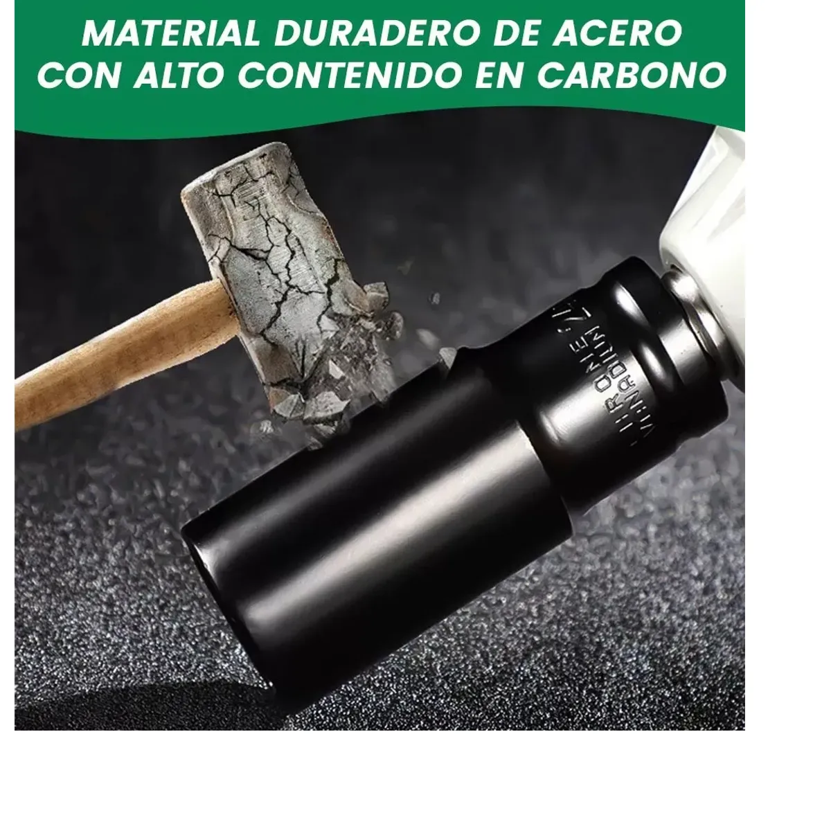 GENERICO - Juego Herramientas Llave Vaso Kit Mecanicas 20pzs 8-32mm Negro
