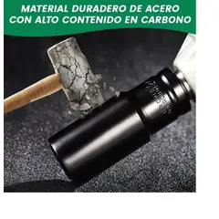 GENERICO - Juego Herramientas Llave Vaso Kit Mecanicas 20pzs 8-32mm Negro