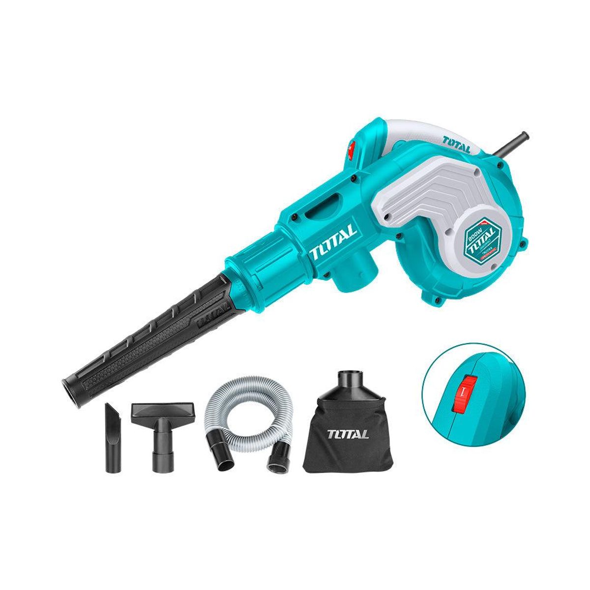 TOTAL TOOLS - SOPLADOR ASPIRADOR TOTAL 800W+ACC TB8036-7