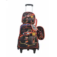 FASHIONS - Mochila Niños Escolar Moda Ruedas Diseño 3 piezas