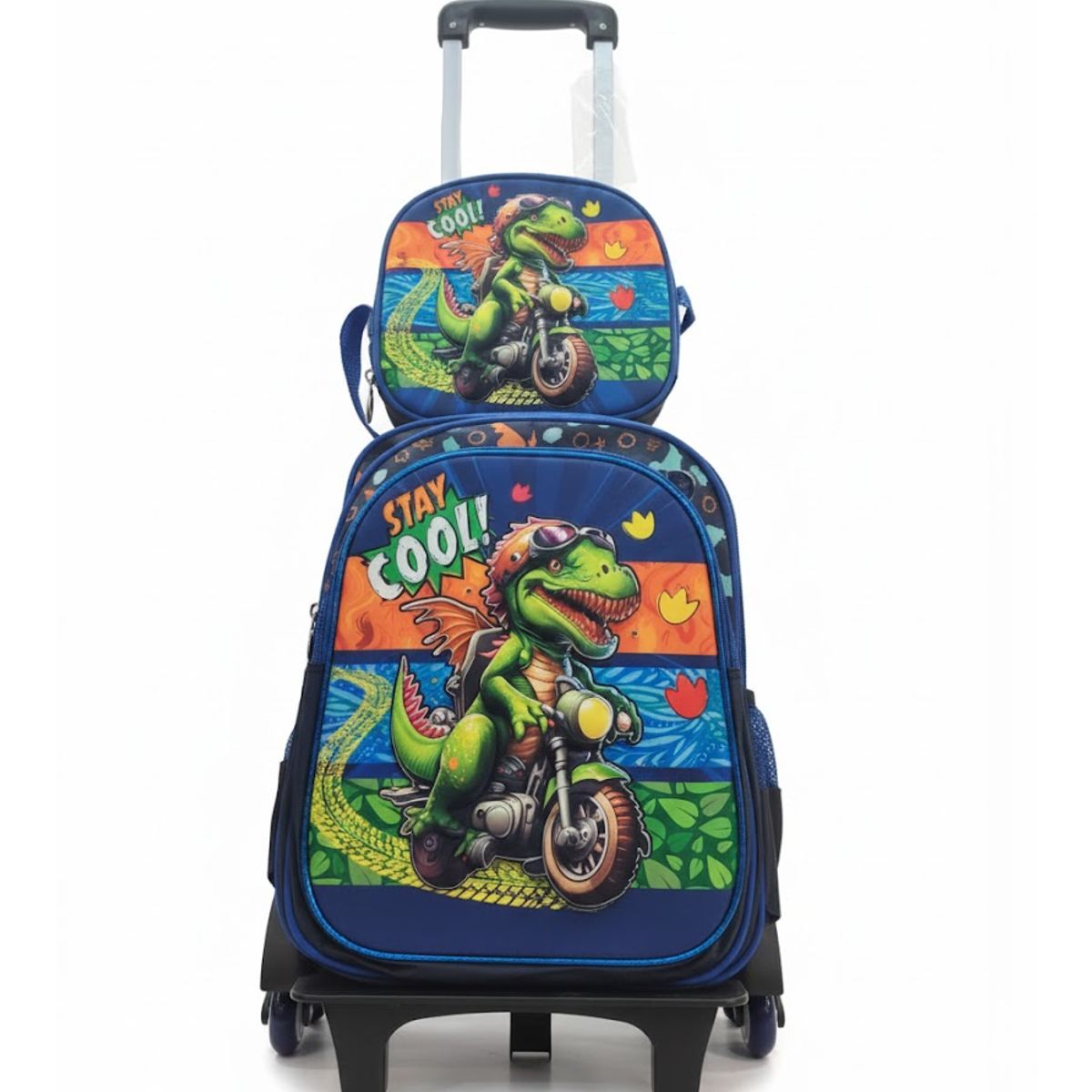 FASHIONS - Mochila Niños Escolar Moda Ruedas Diseño 3 piezas