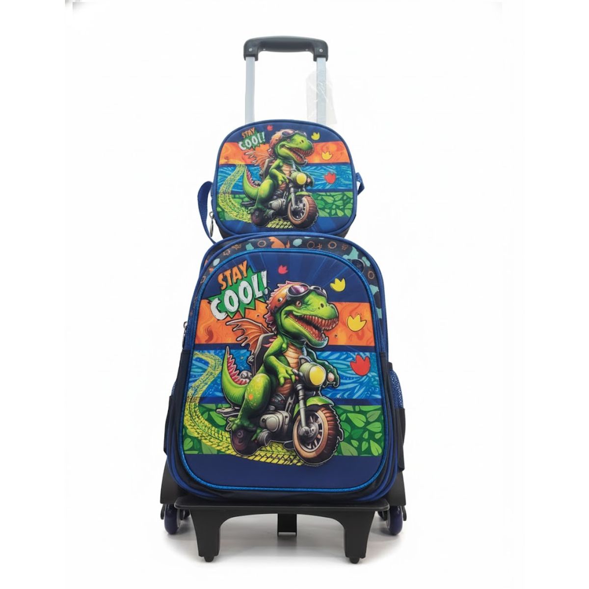 FASHIONS - Mochila Niños Escolar Moda Ruedas Diseño 3 piezas