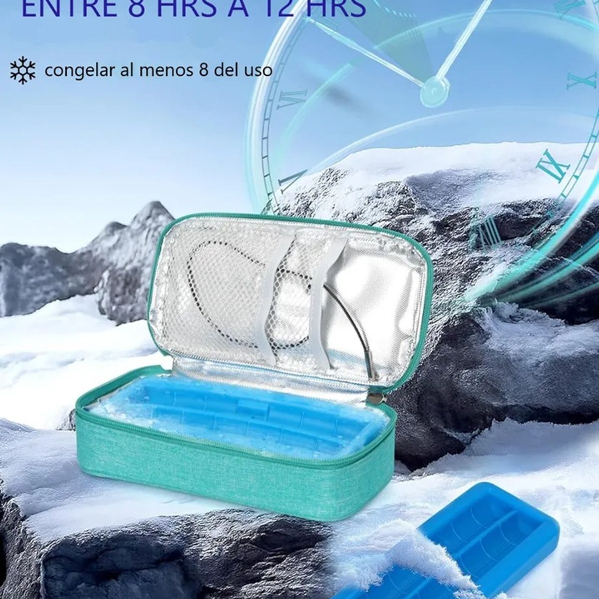 GENERICO - Estuche De Viaje Cooler Bolso Porta Insulina Diabéticos Tela Verde