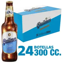 QUILMES - Cervezas Clásica Lager 24 Botellas 300ml