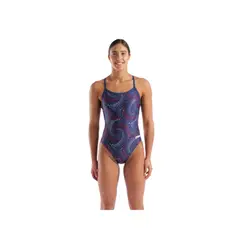 ARENA - Traje de baño mujer Challengeback Azul
