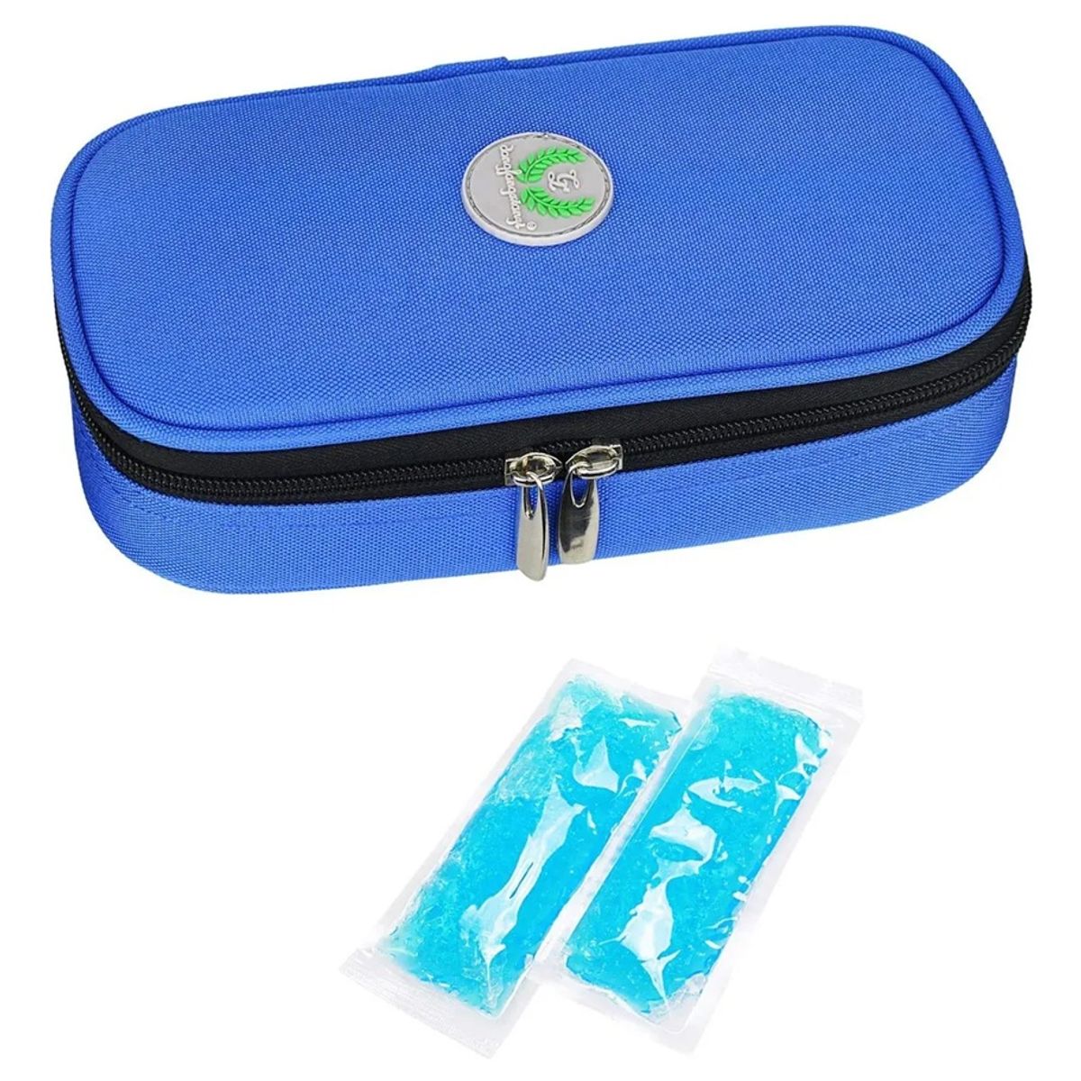 GENERICO - Estuche De Viaje Cooler Bolso Porta Insulina Diabéticos Tela Azul
