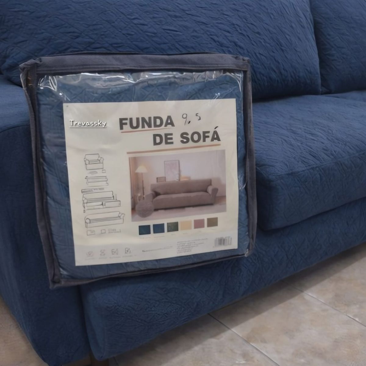 GENERICO - Funda Protectora para Sillon AZUL-MARINO 1-asiento