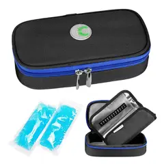GENERICO - Estuche De Viaje Cooler Bolso Porta Insulina Diabéticos Tela Negro