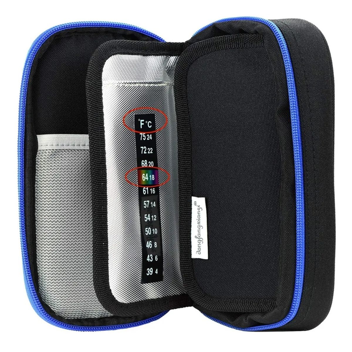 GENERICO - Estuche De Viaje Cooler Bolso Porta Insulina Diabéticos Tela Negro