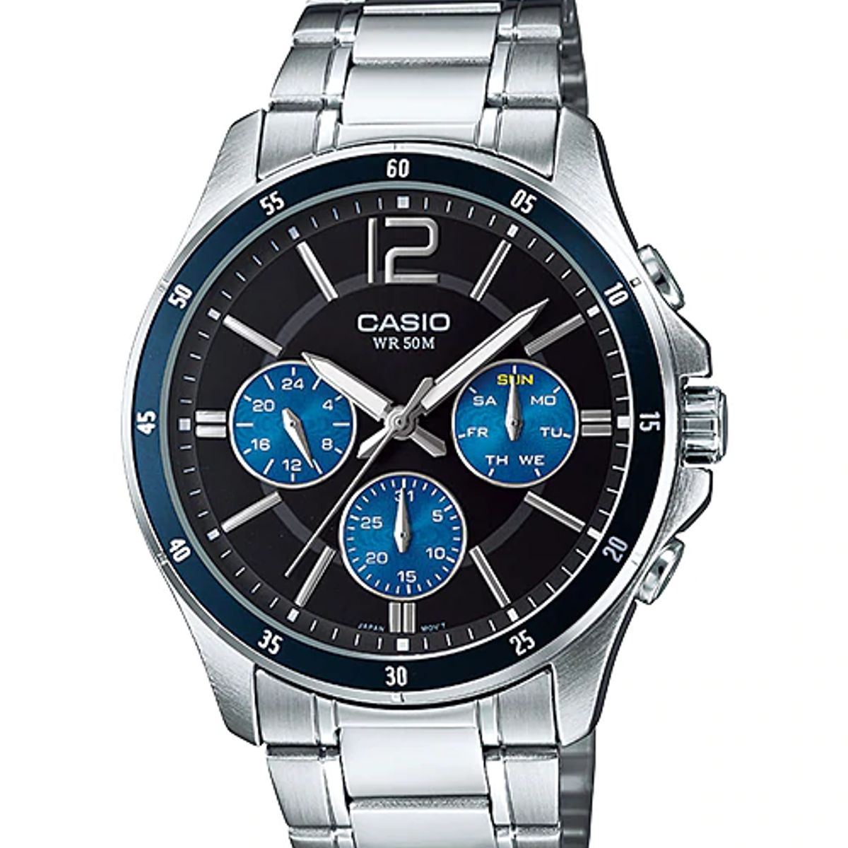 CASIO - RELOJ CASIO MTP1374D-2A HOMBRE ANALOGO METAL MULTICALENDARIO
