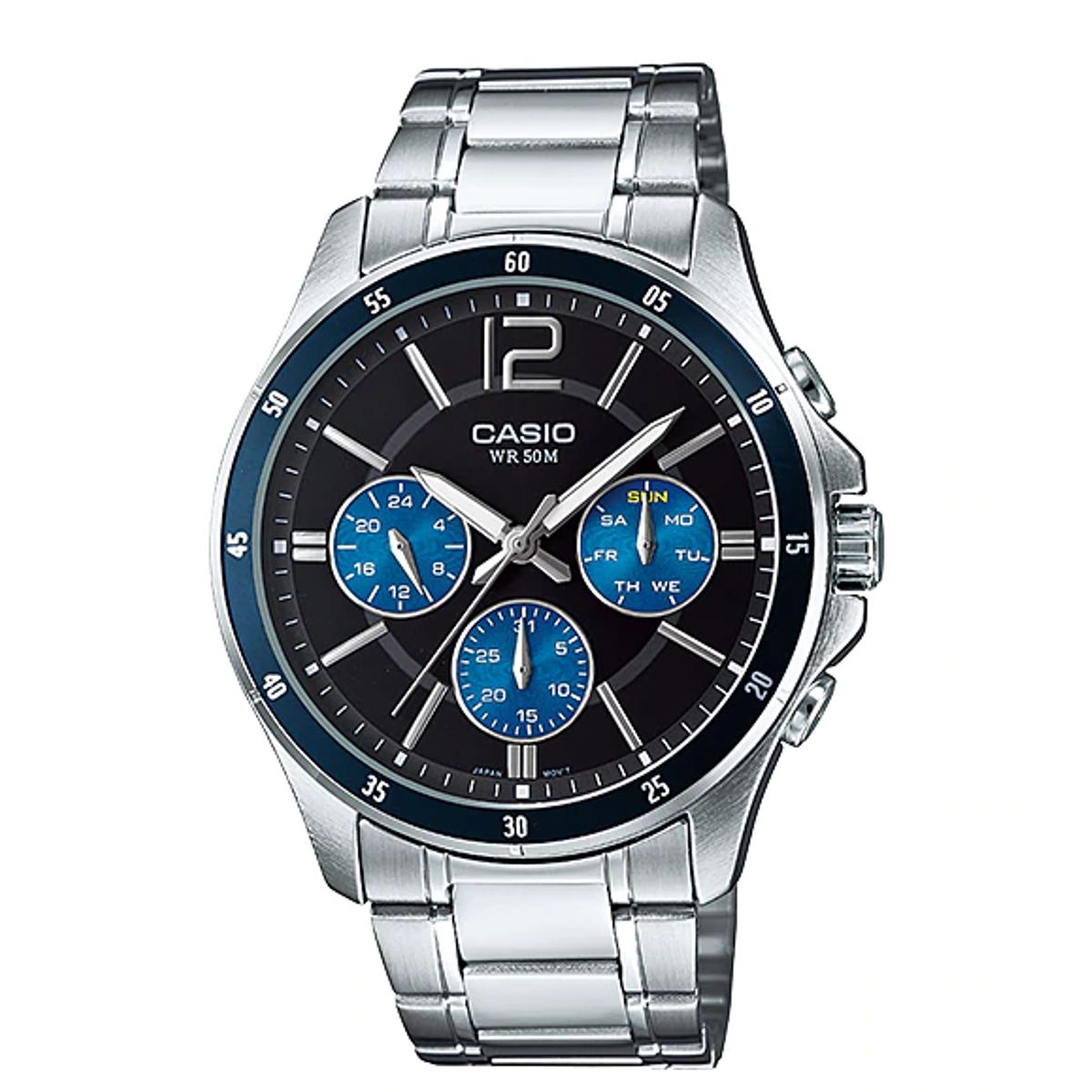 CASIO - RELOJ CASIO MTP1374D-2A HOMBRE ANALOGO METAL MULTICALENDARIO