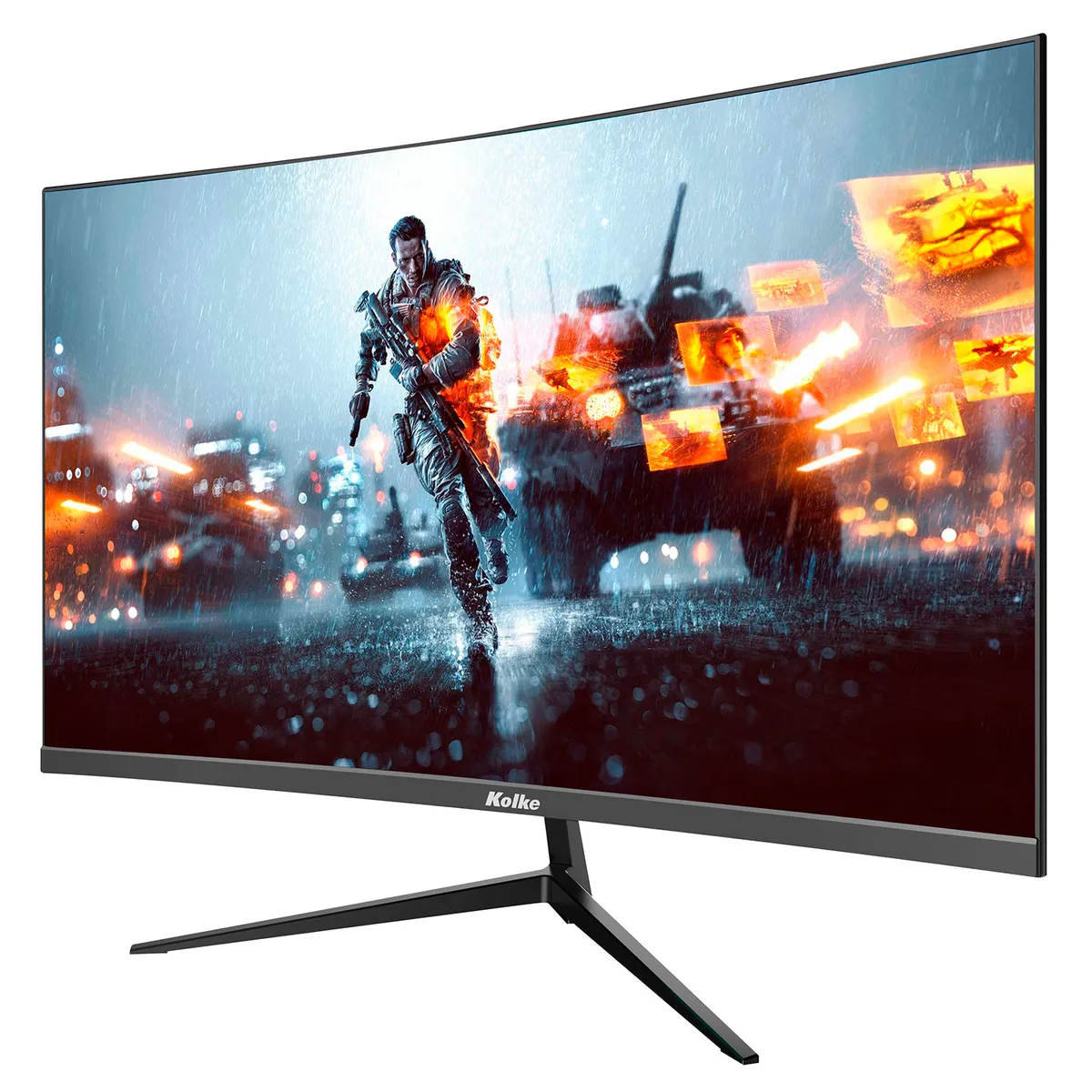 KOLKE - Monitor Curvo Gamer Kolke 24 200Hz 1Ms FHD Luz RGB