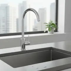 PMB - Monomando Para Llave Grifo Lavaplatos Vertical Modelo Nashville Marca Cromo Cromado