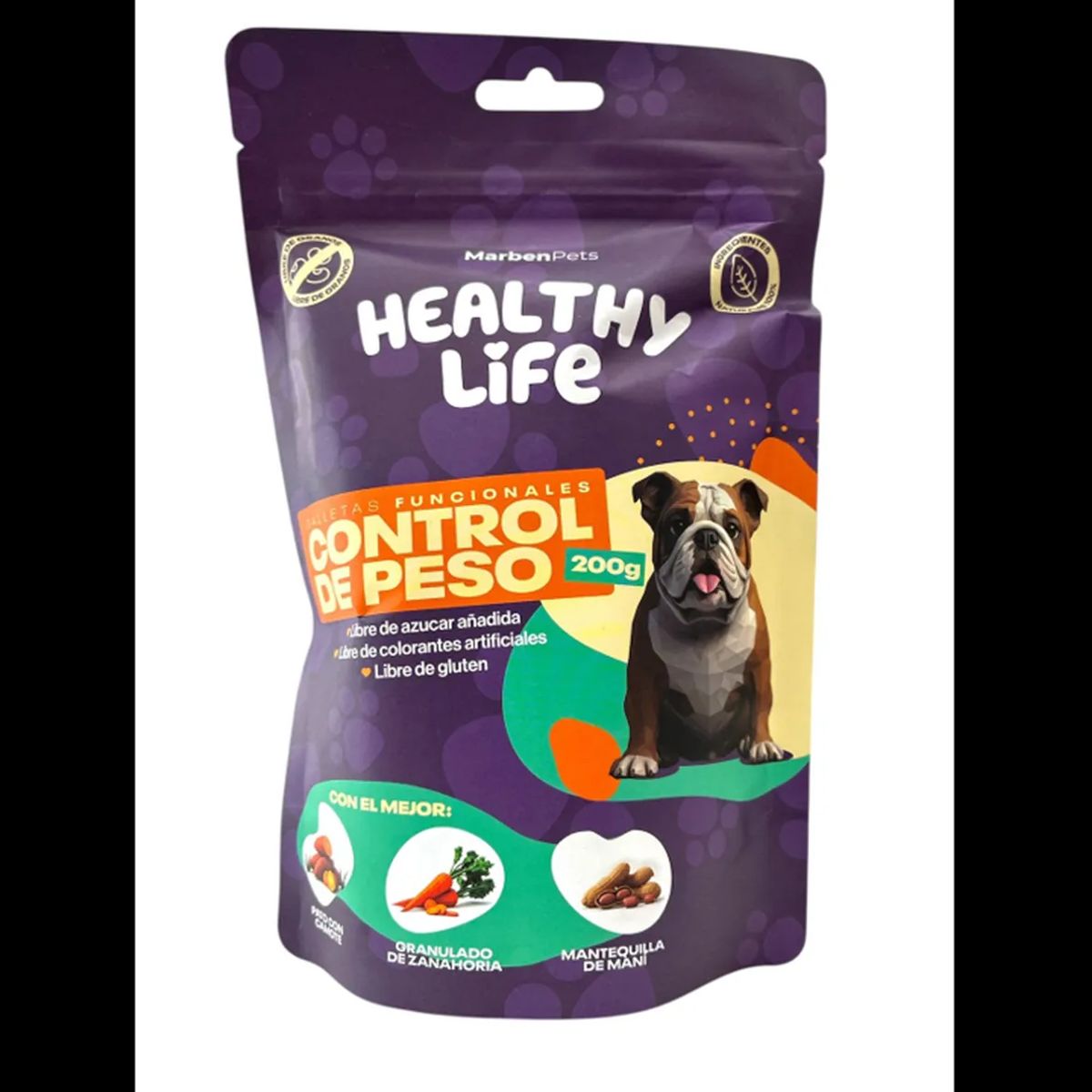 GENERICO - Snack Galletas Funcionales Para Perros 200g Naturales 100% - Violeta oscuro