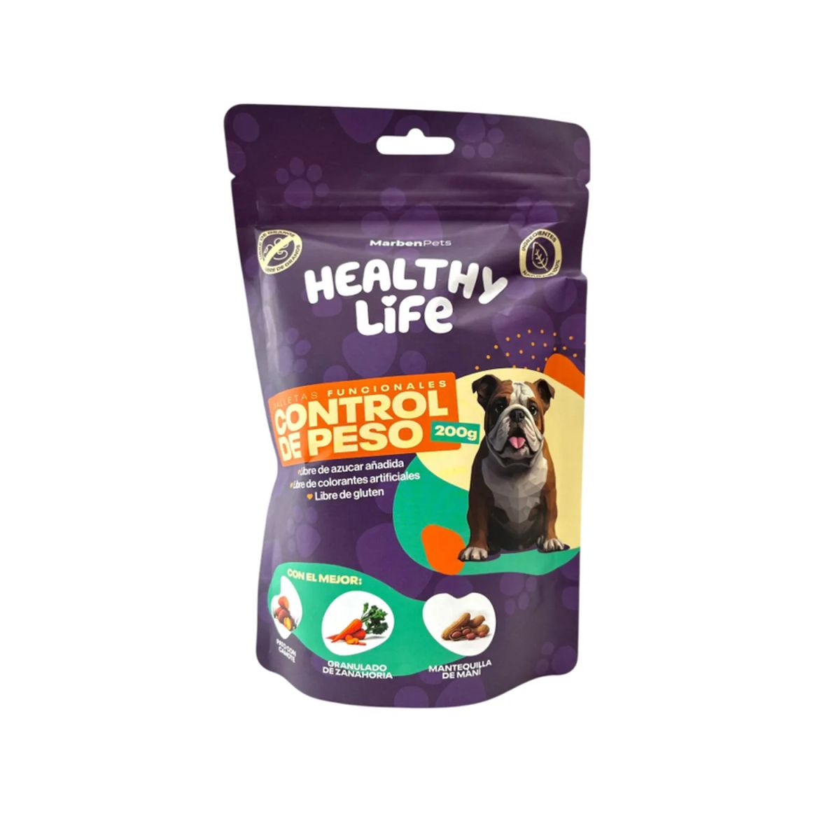 GENERICO - Snack Galletas Funcionales Para Perros 200g Naturales 100% - Violeta oscuro