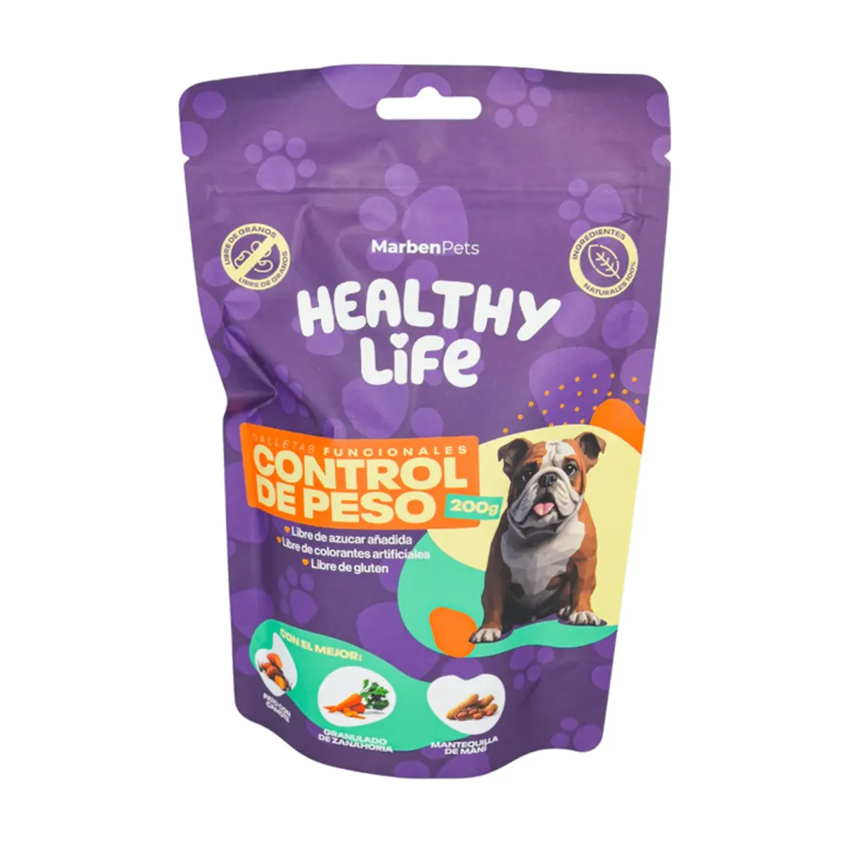 GENERICO - Snack Galletas Funcionales Para Perros 200g Naturales 100% - Violeta oscuro