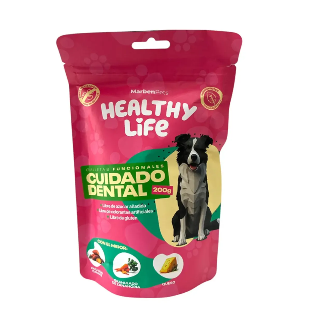 GENERICO - Snack Galletas Funcionales Para Perros 200g Naturales 100% - Fucsia