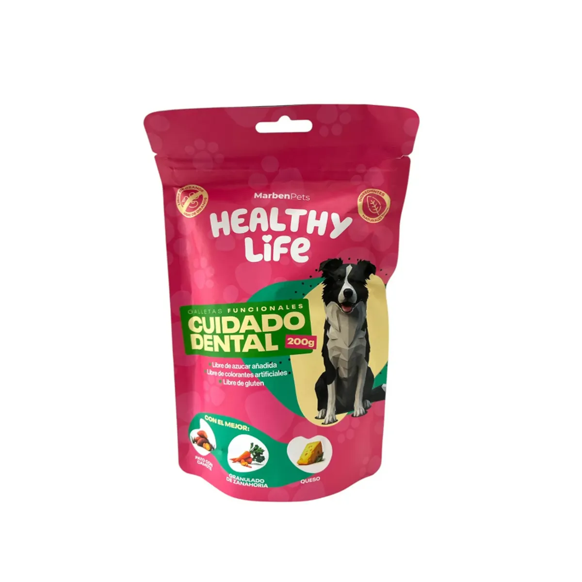 GENERICO - Snack Galletas Funcionales Para Perros 200g Naturales 100% - Fucsia