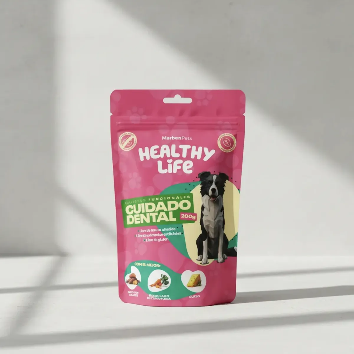 GENERICO - Snack Galletas Funcionales Para Perros 200g Naturales 100% - Fucsia