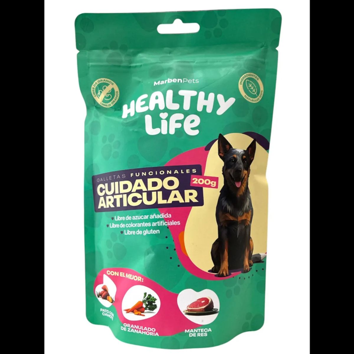 GENERICO - Snack Galletas Funcionales Para Perros 200g Naturales 100% - Verde claro