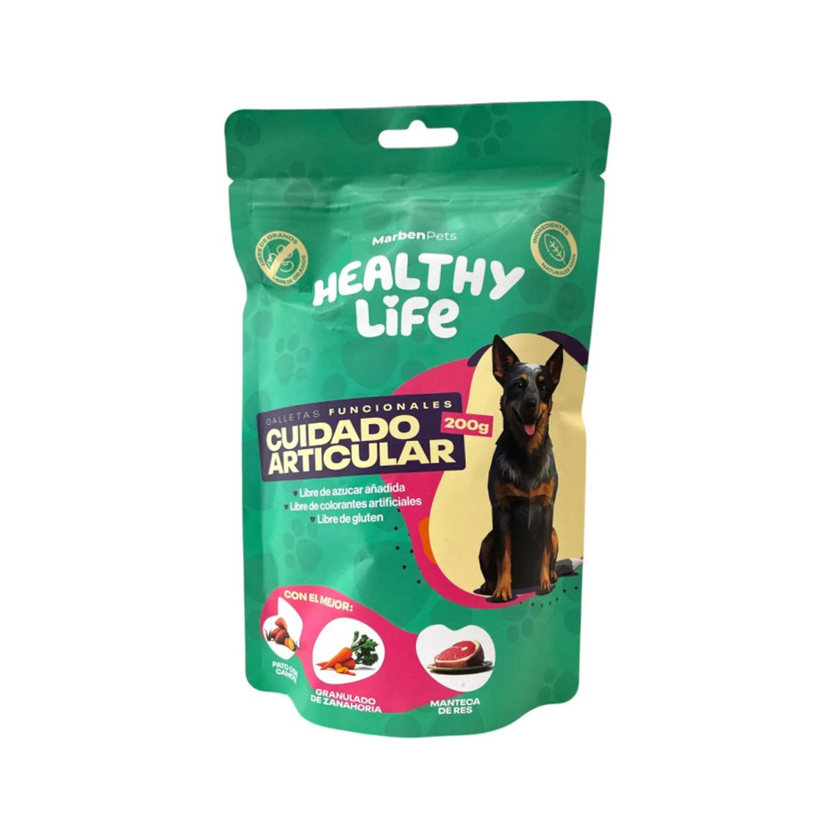 GENERICO - Snack Galletas Funcionales Para Perros 200g Naturales 100% - Verde claro