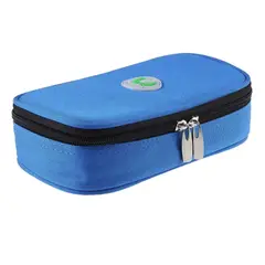 ONEDER - Estuche De Viaje Cooler Bolso Porta Insulina Diabéticos Tela Azul