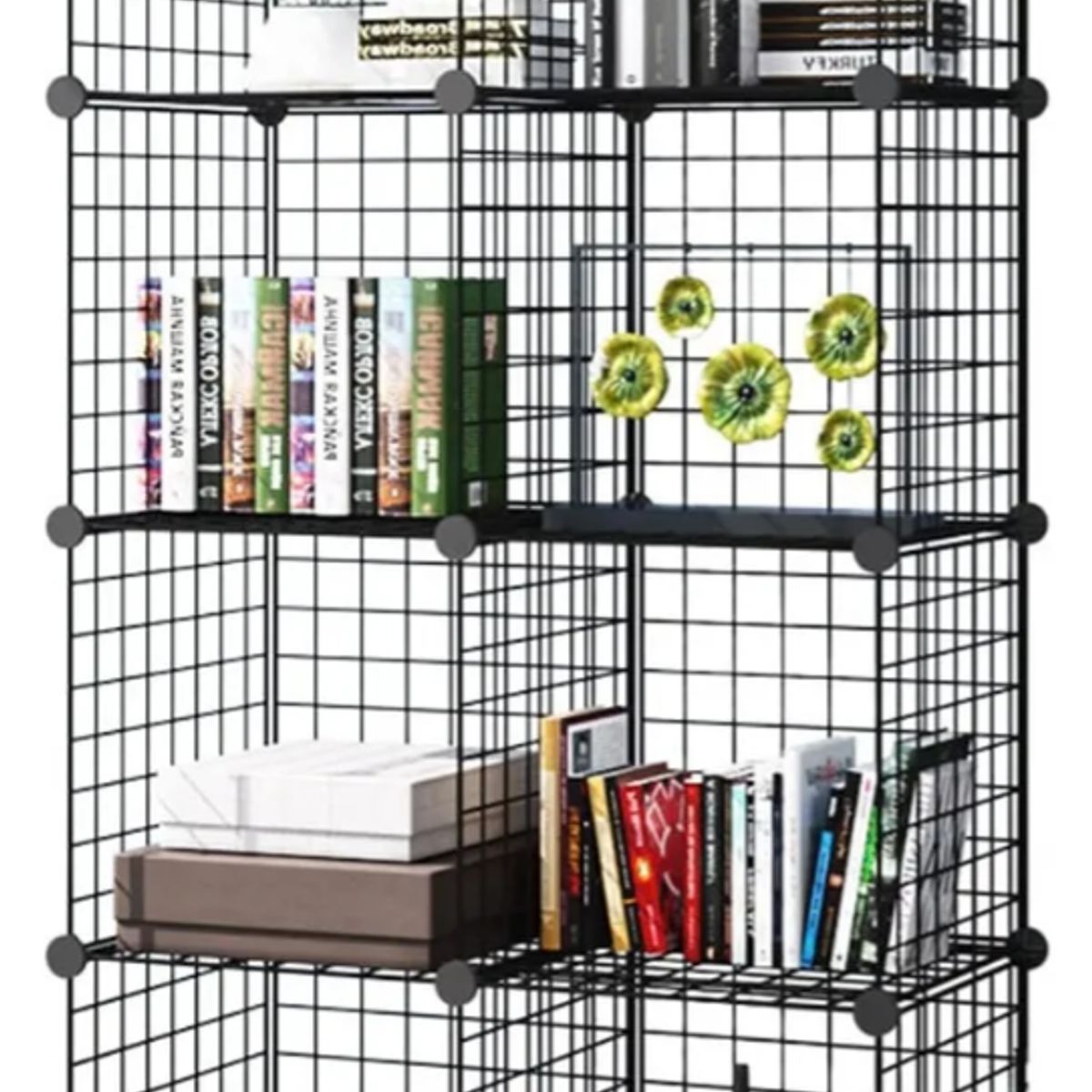 OKAY - Armario Organizador Metálico Negro 8 Cubos