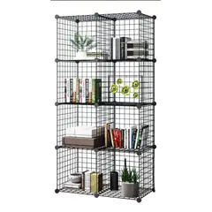 OKAY - Armario Organizador Metálico Negro 8 Cubos