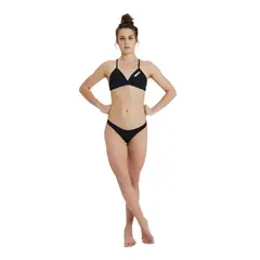 ARENA - Bikini Top Team Tie Back Solid Negro
