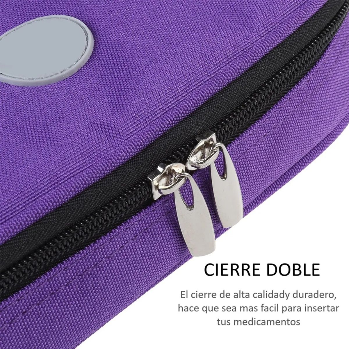 GENERICO - Estuche De Viaje Cooler Bolso Porta Insulina Diabéticos Tela Morado