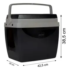 MOR - Cooler Termico 26 Litros 35 Latas Nevera Hielera Negro