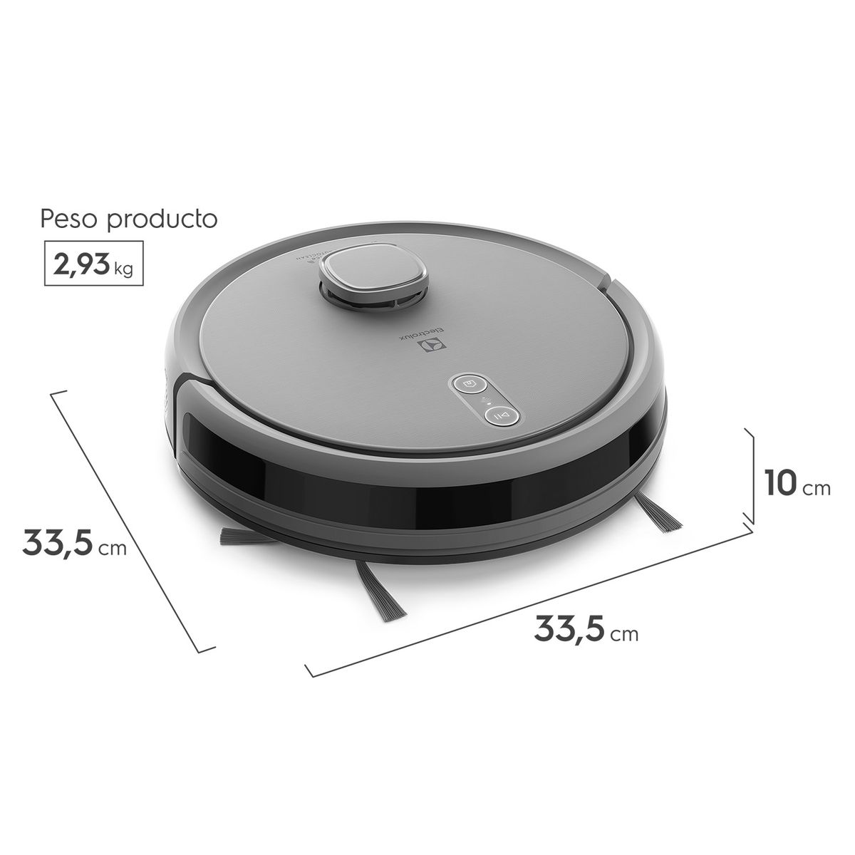 ELECTROLUX - Aspiradora Robot 4 en 1 Wi-Fi Mapeo Inteligente Autolimpieza ERB80