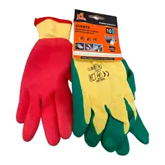 GENERICO - Guante Palma Goma Grueso Jardin Jardineria Verde Talla M