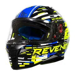 MT - Casco para moto FF110 Revenge 2 Baye A7 Azul Brillo