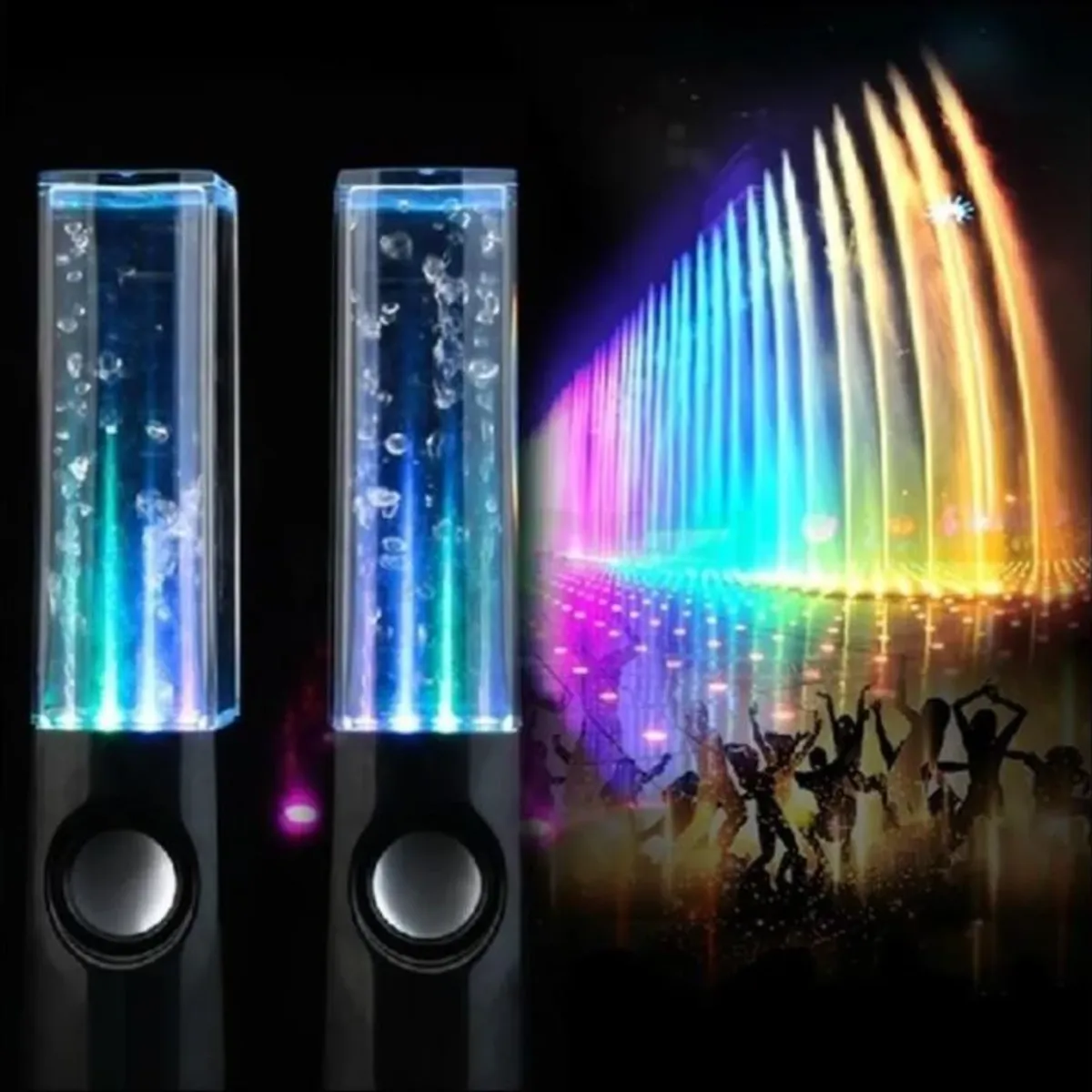 GENERICO - Parlantes De Computadora Pc Notebook Dancing Water Led Rgb