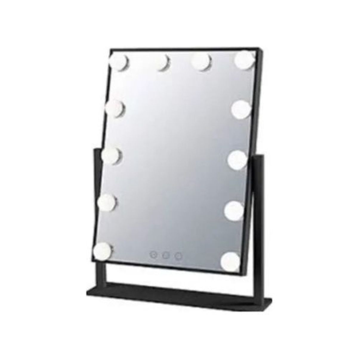 GENERICO - Espejo De Tocador Maquillaje 12 Bombillas Led Tactil Negro