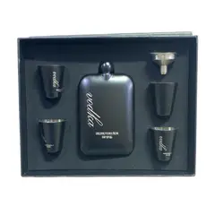 GENERICO - Set Petaca Licorera De Aluminio Con Accesorios Negro