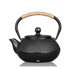 GENERICO - Tetera Hierro Fundido Japonesa Con Infusor Acero Negro