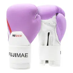FUJIMAE - Guantes Boxeo Proseries 2.0. Cuero 16oz Malva