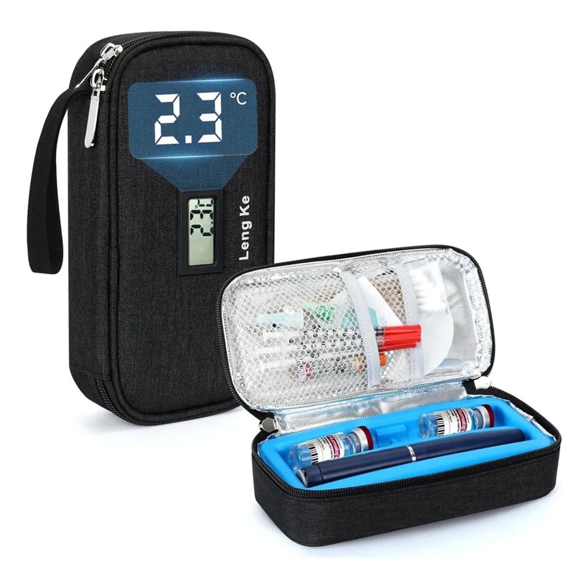 GENERICO - Bolso Estuche De Viaje Cooler Porta Insulina Diabéticos Oneder Tela Negra