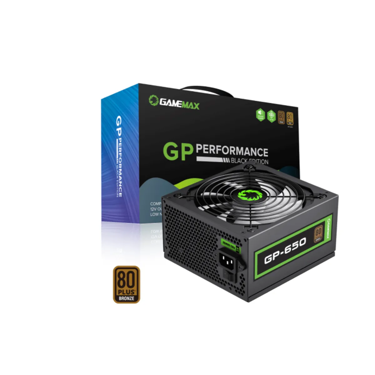 GAMEMAX - Fuente de Poder 650W - Gamemax GP-650 - 80 Plus Bronze