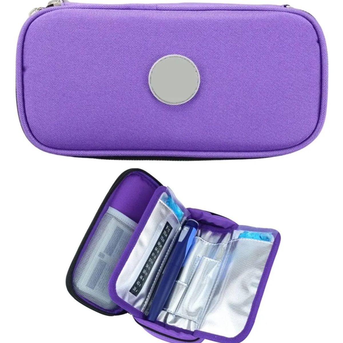 GENERICO - Bolso Estuche De Viaje Cooler Porta Insulina Diabéticos Oneder Tela Morado