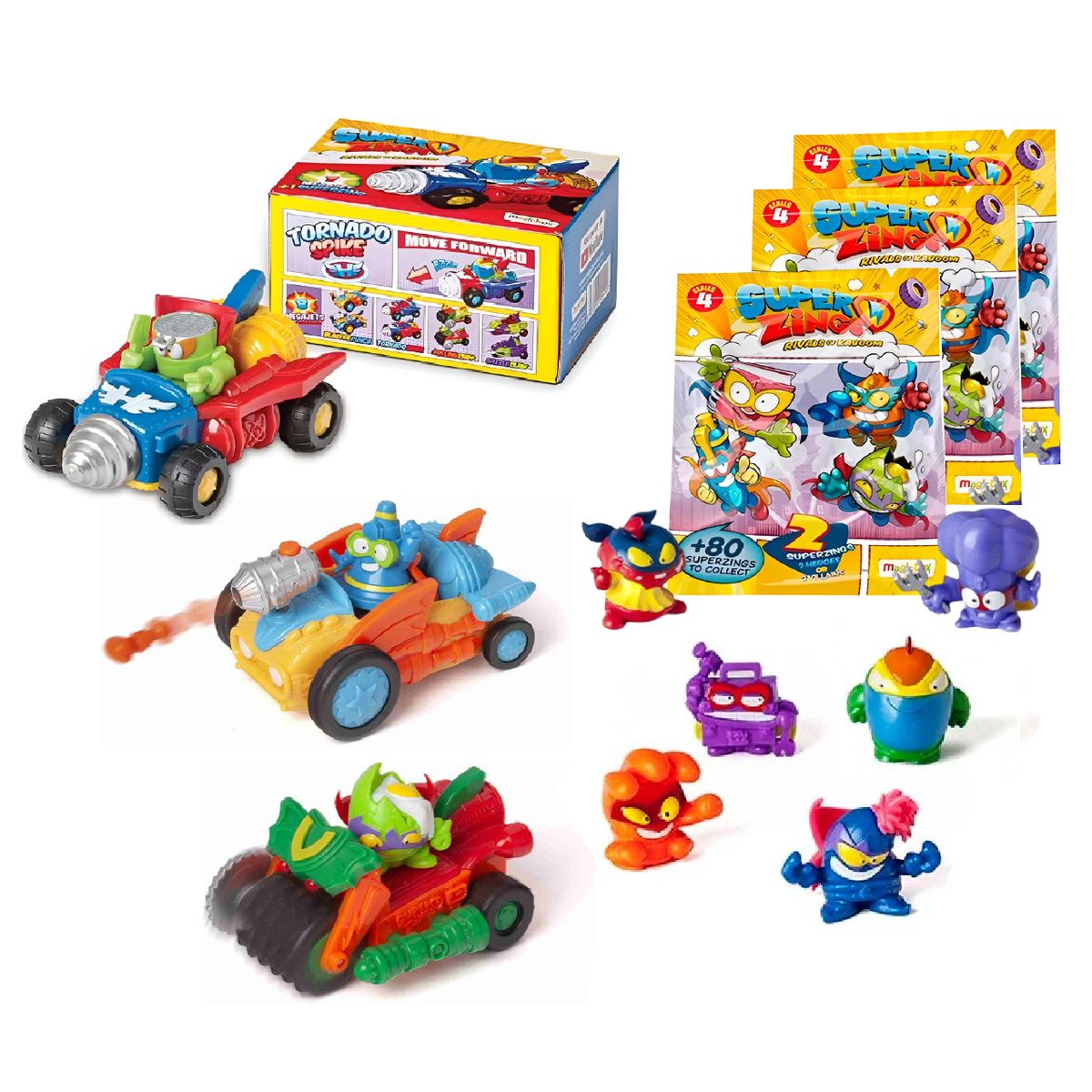 GENERICO - SUPERZINGS PACK 3 MEGAJETS + 3 TWO PACK SERIE 4