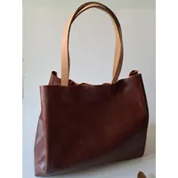 CARTERA TOTE CUERO CAFE TOSTADO