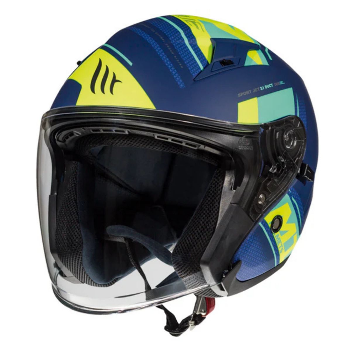 MT - Casco para moto MT Avenue SV Sideway J3 Amarillo Fluor Mate_.