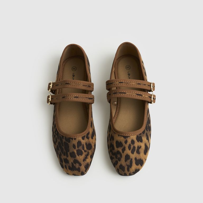 Zapato Ballerina Animal Print Cafe 36