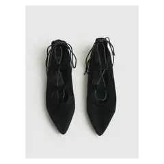LOUNGE - Zapato Ballerina Terciopelo Amarras