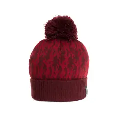 SPITFIRE - Gorro beanie de lana urban pompom burdeo